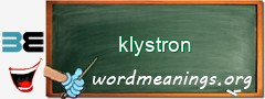 WordMeaning blackboard for klystron